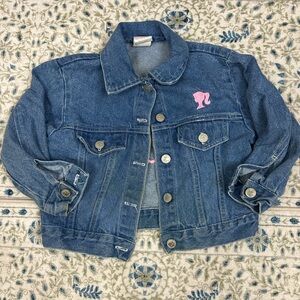Vintage Kids 1999 Girls Barbie Denim Button Up Jacket